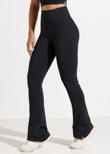 CALÇA ESPORTIVA FLARE BAILARINA  PRETA