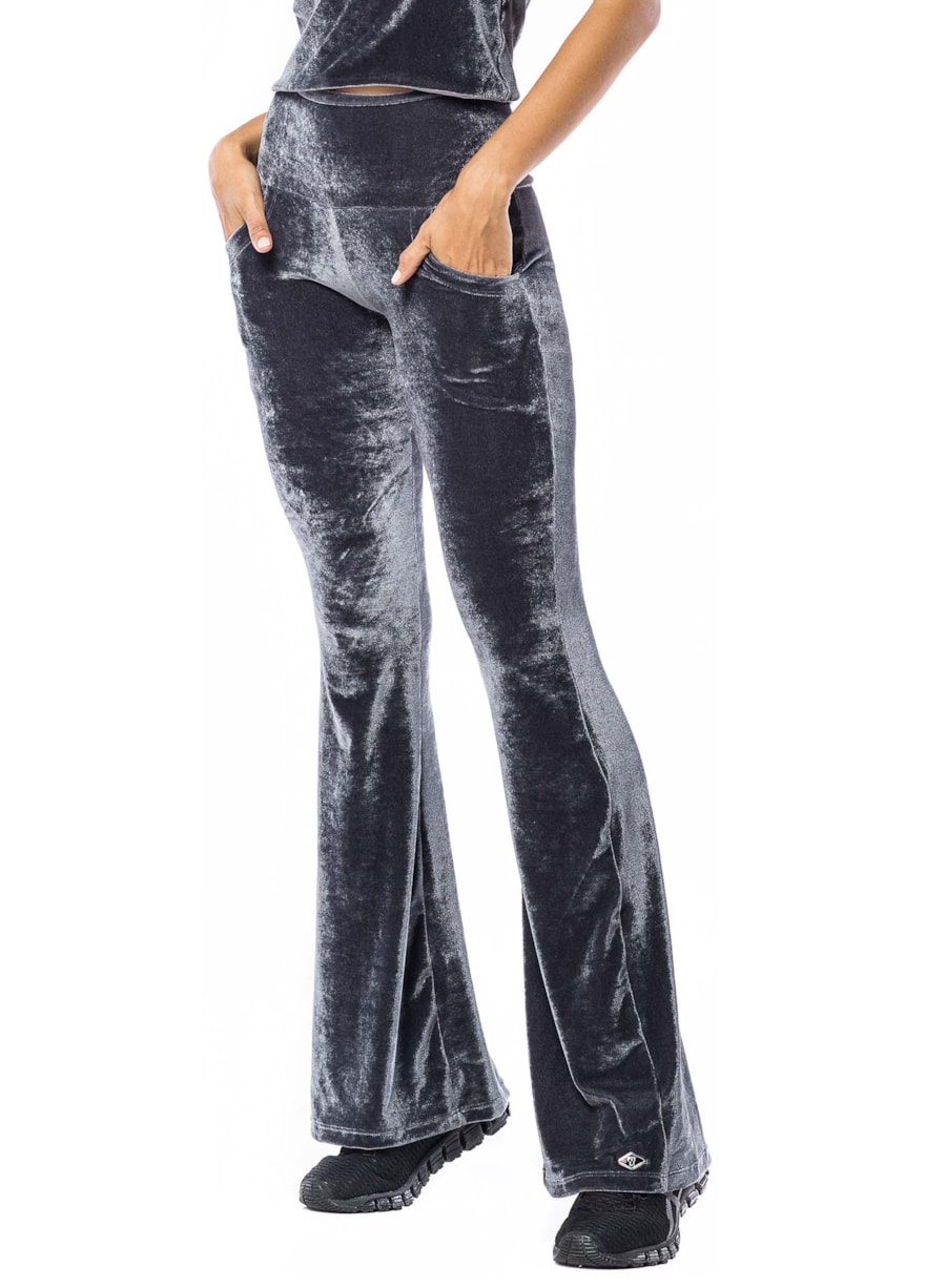 CALÇA FLARE BHAI CINZA