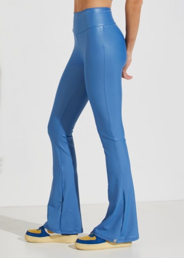 CALÇA FLARE CINTURA ALTA CIRRÊ AZUL