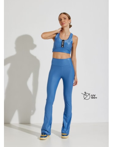 CALÇA FLARE CINTURA ALTA CIRRÊ AZUL