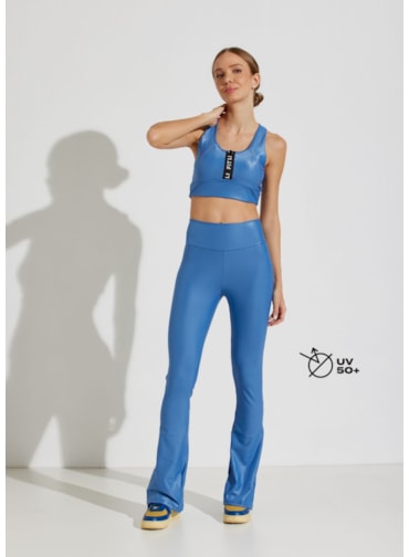 CALÇA FLARE CINTURA ALTA CIRRÊ AZUL