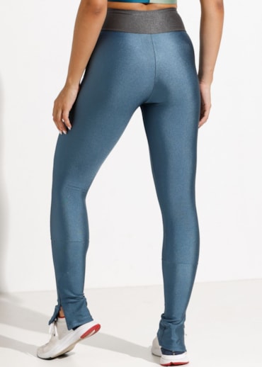CALÇA HIGHT AZUL COM ZÍPER NA BARRA