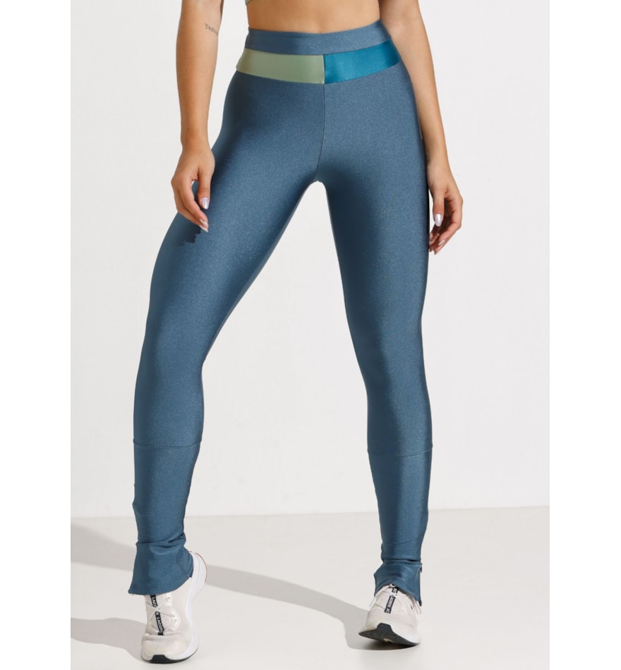 CALÇA HIGHT AZUL COM ZÍPER NA BARRA CALÇA HIGHT AZUL COM ZÍPER NA BARRA