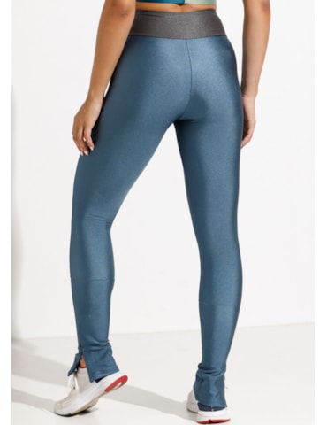 CALÇA HIGHT AZUL COM ZÍPER NA BARRA