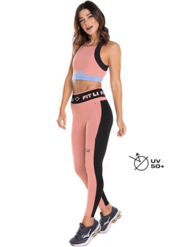 CALÇA LEGGING 7/8 AUTÊNTICA ROSA CLARO CALÇA LEGGING 7/8 AUTÊNTICA ROSA CLARO