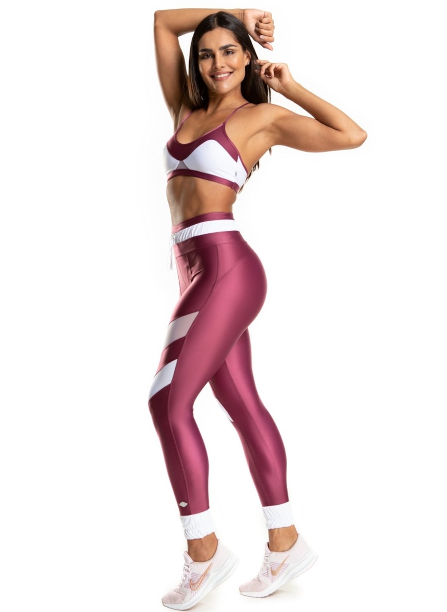 CALÇA LEGGING 7/8 CHLOE VIBRANTE ROSA VIOLETA