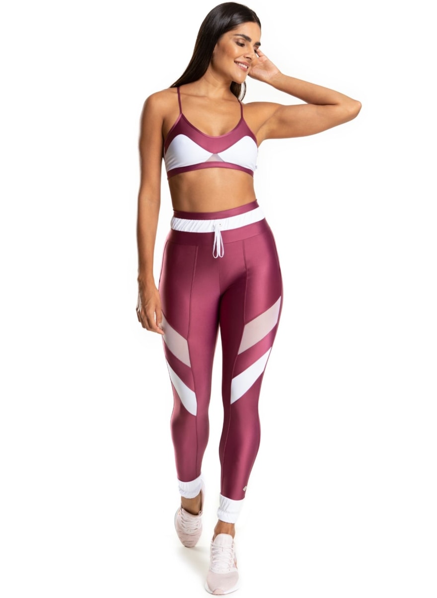 CALÇA LEGGING 7/8 CHLOE VIBRANTE ROSA VIOLETA