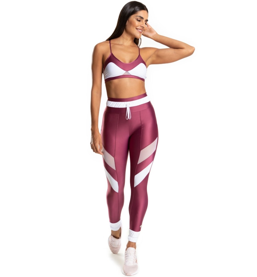 CALÇA LEGGING 7/8 CHLOE VIBRANTE ROSA VIOLETA