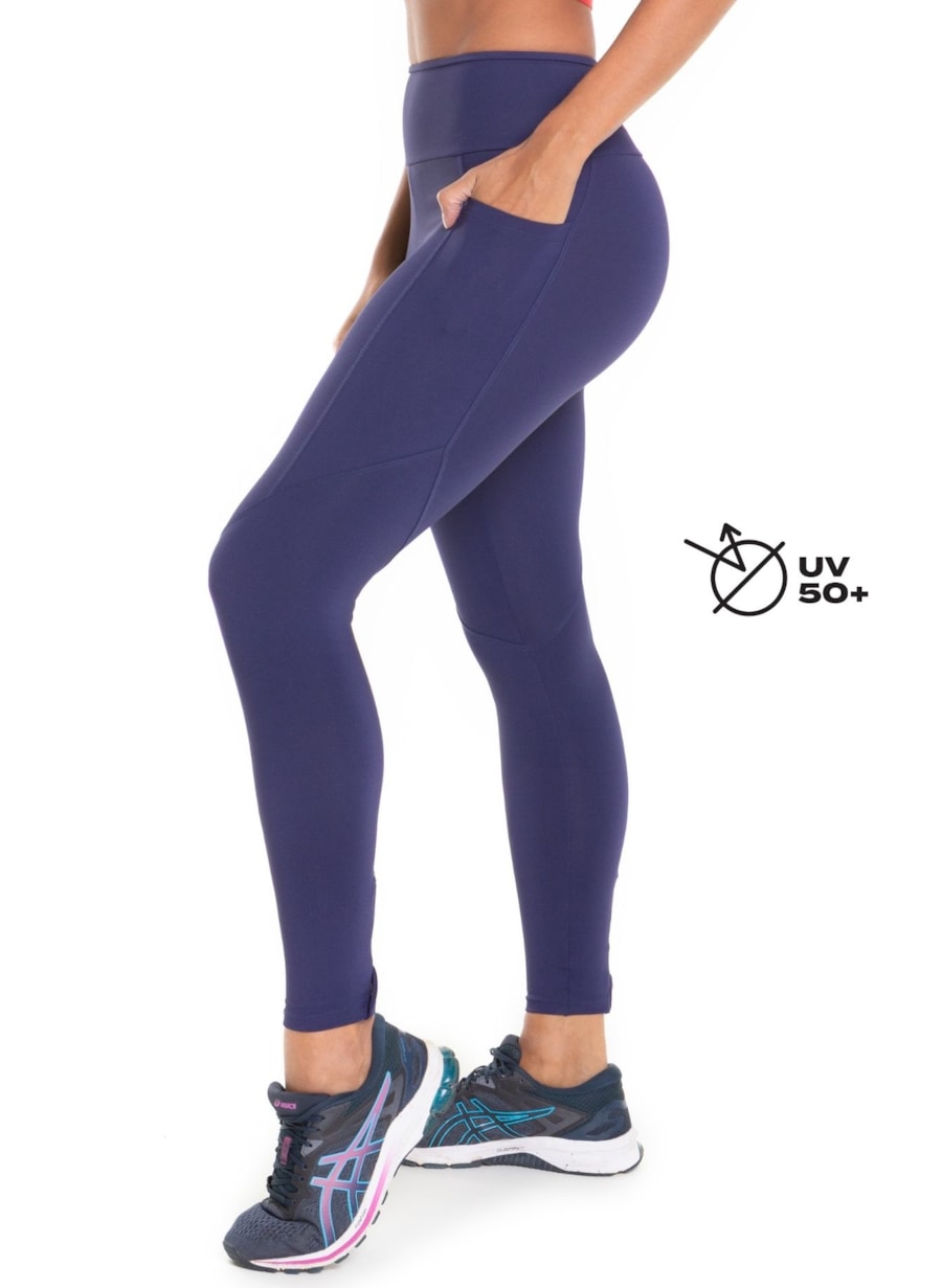 CALÇA LEGGING 7/8 COM BOLSO AGITA AZUL MARINHO