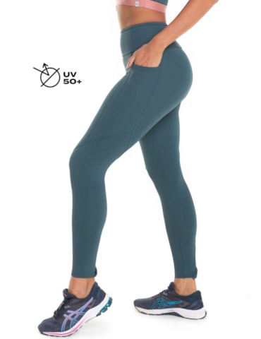 CALÇA LEGGING 7/8 COM BOLSO AGITA VERDE ESCURO