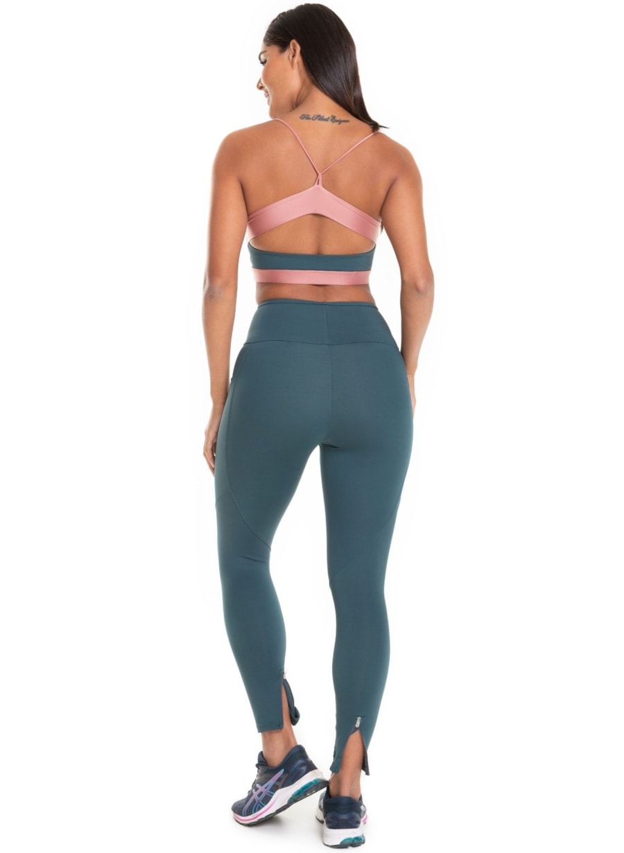 CALÇA LEGGING 7/8 COM BOLSO AGITA VERDE ESCURO