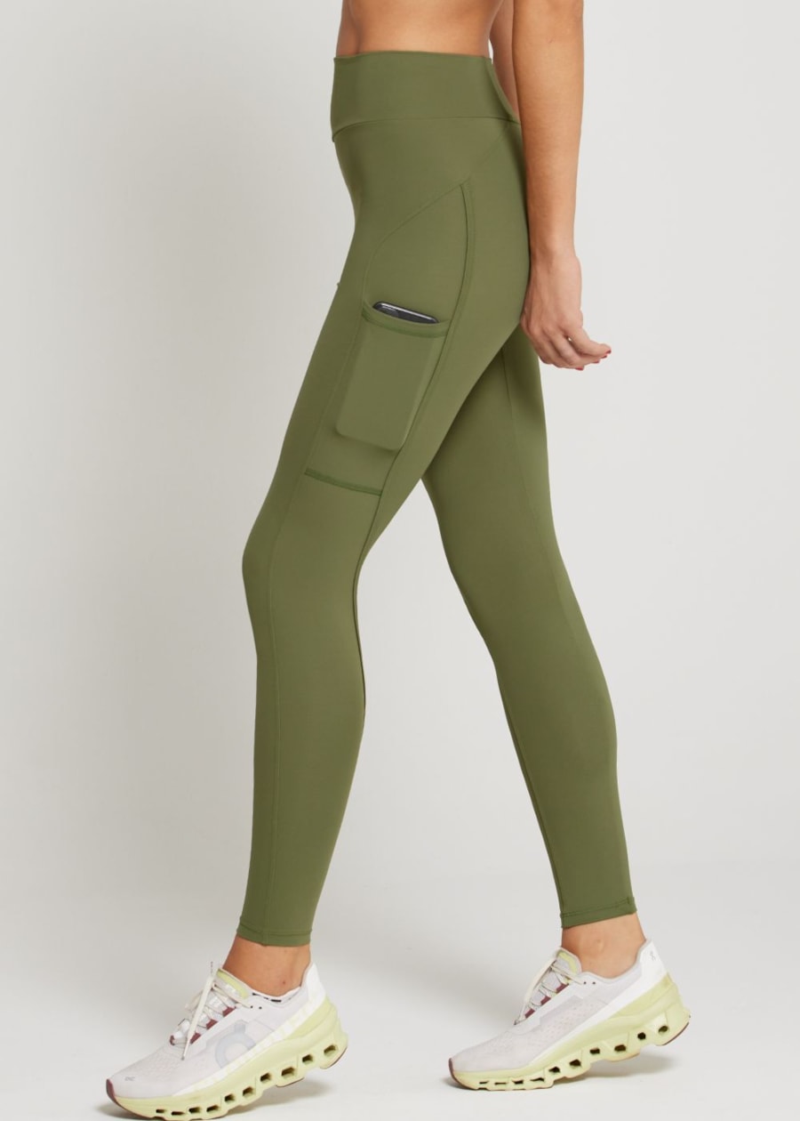 CALÇA LEGGING 7/8 COM BOLSO MORNING UP VERDE MILITAR