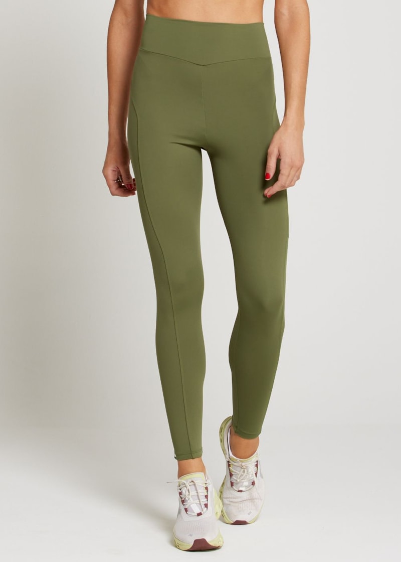 CALÇA LEGGING 7/8 COM BOLSO MORNING UP VERDE MILITAR