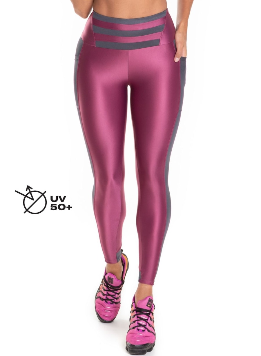 CALÇA LEGGING 7/8 COM BOLSO RESPECT ROSA VIOLETA
