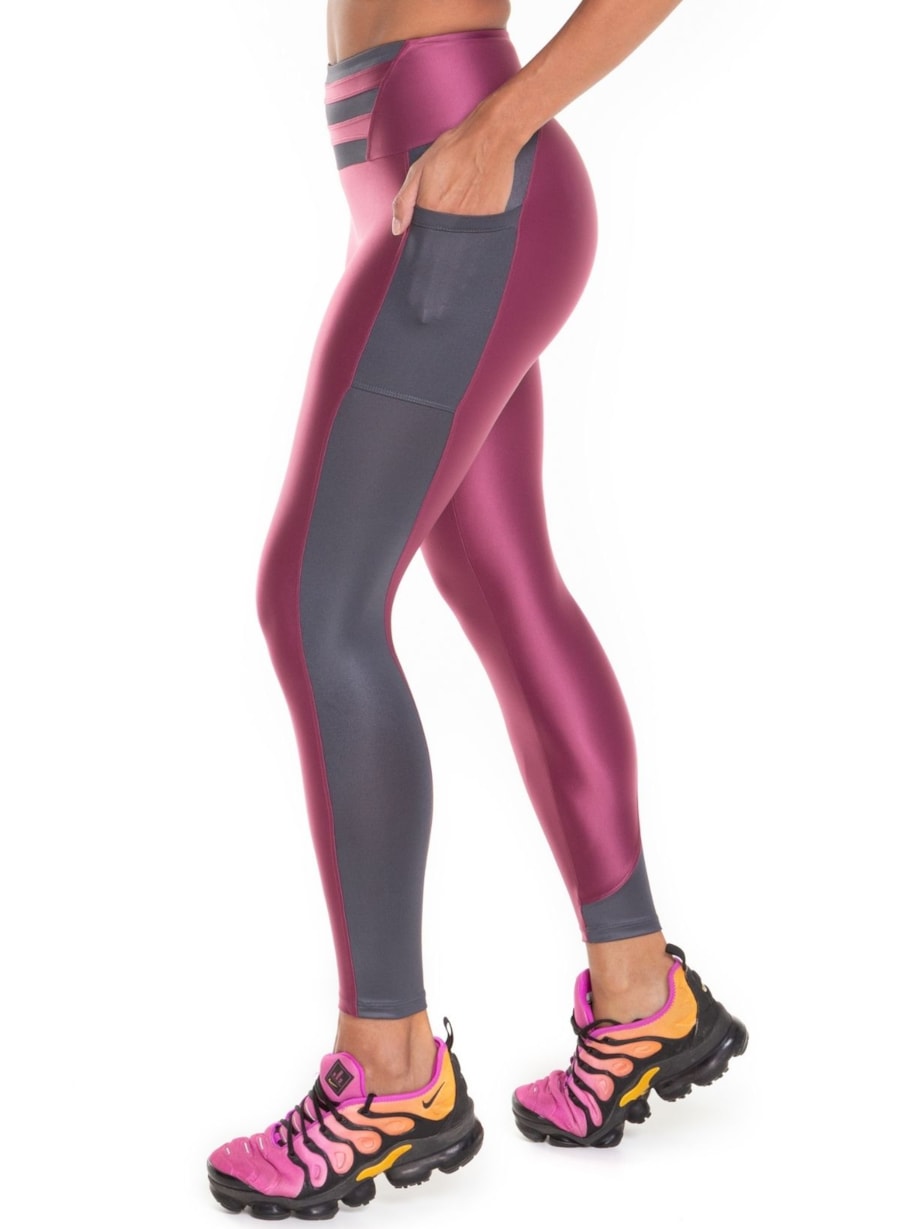CALÇA LEGGING 7/8 COM BOLSO RESPECT ROSA VIOLETA