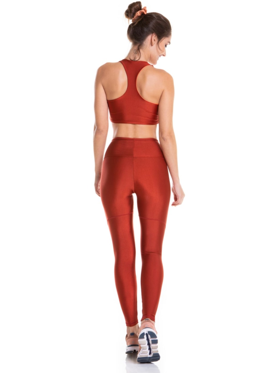 CALÇA LEGGING 7/8 DANCE VERMELHO TELHA