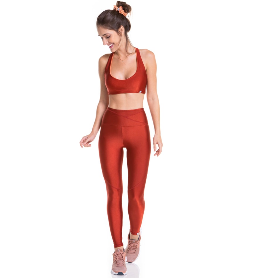 CALÇA LEGGING 7/8 DANCE VERMELHO TELHA