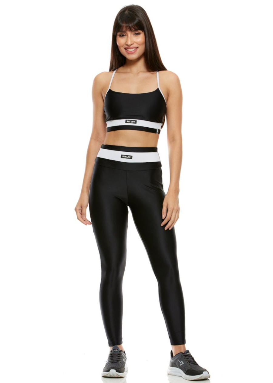 CALÇA LEGGING 7/8 LIBERDADE PRETA