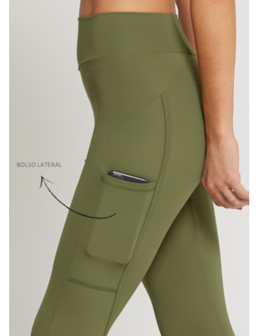 CALÇA LEGGING 7/8 MORNING UP VERDE MILITAR