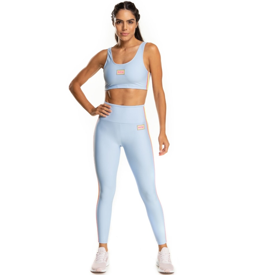 CALÇA LEGGING 7/8 NOSTALGIA AZUL BEBE