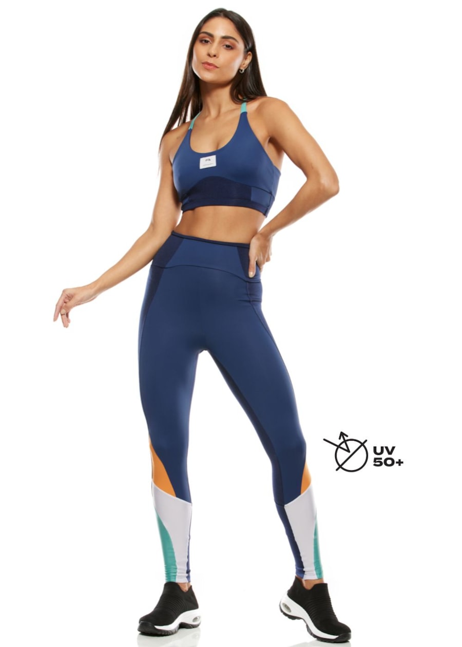 CALÇA LEGGING 7/8 PRISMA AZUL