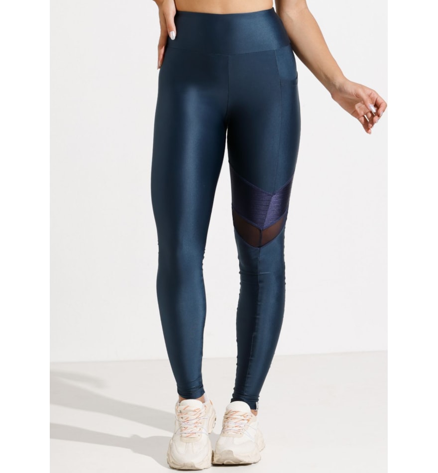 CALÇA LEGGING 7/8 SPEED AZUL MARINHO COM BOLSO