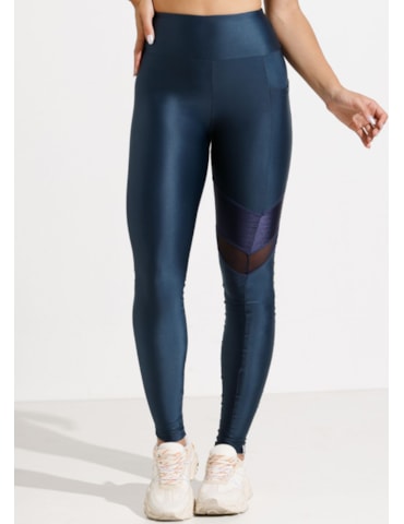 CALÇA LEGGING 7/8 SPEED AZUL MARINHO COM BOLSO