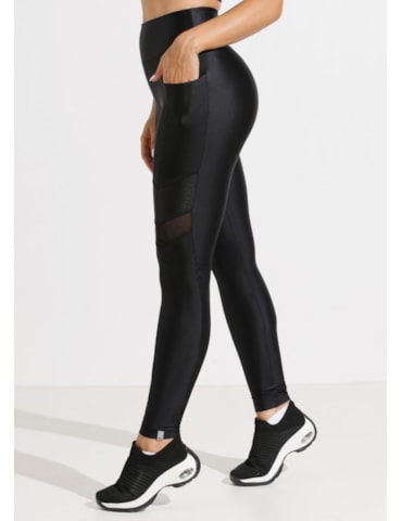 CALÇA LEGGING 7/8 SPEED PRETA COM BOLSO