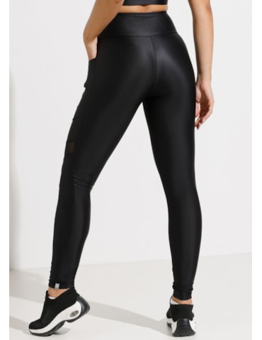 CALÇA LEGGING 7/8 SPEED PRETA COM BOLSO