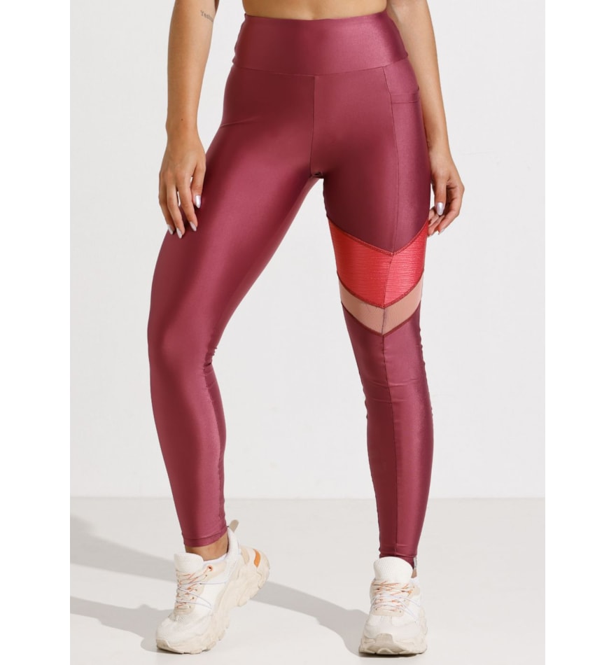 CALÇA LEGGING 7/8 SPEED ROSA COM BOLSO