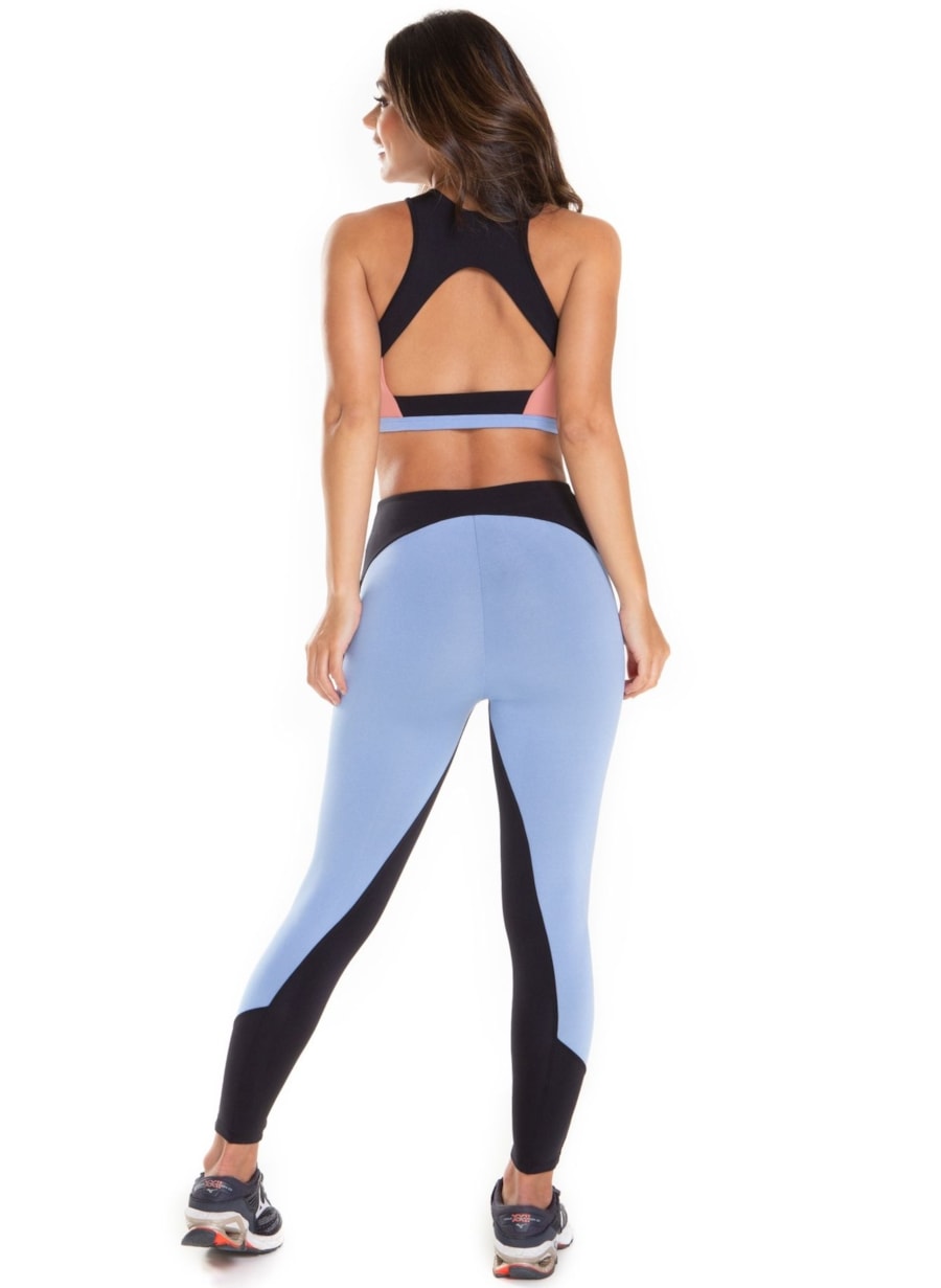 CALÇA LEGGING 7/8 VERO ROSA CLARO / AZUL BEBÊ