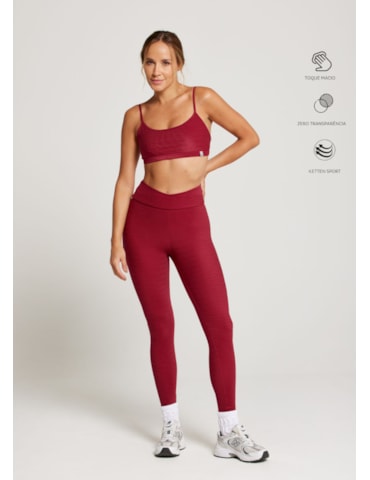 CALÇA LEGGING ALIVE TX VINHO
