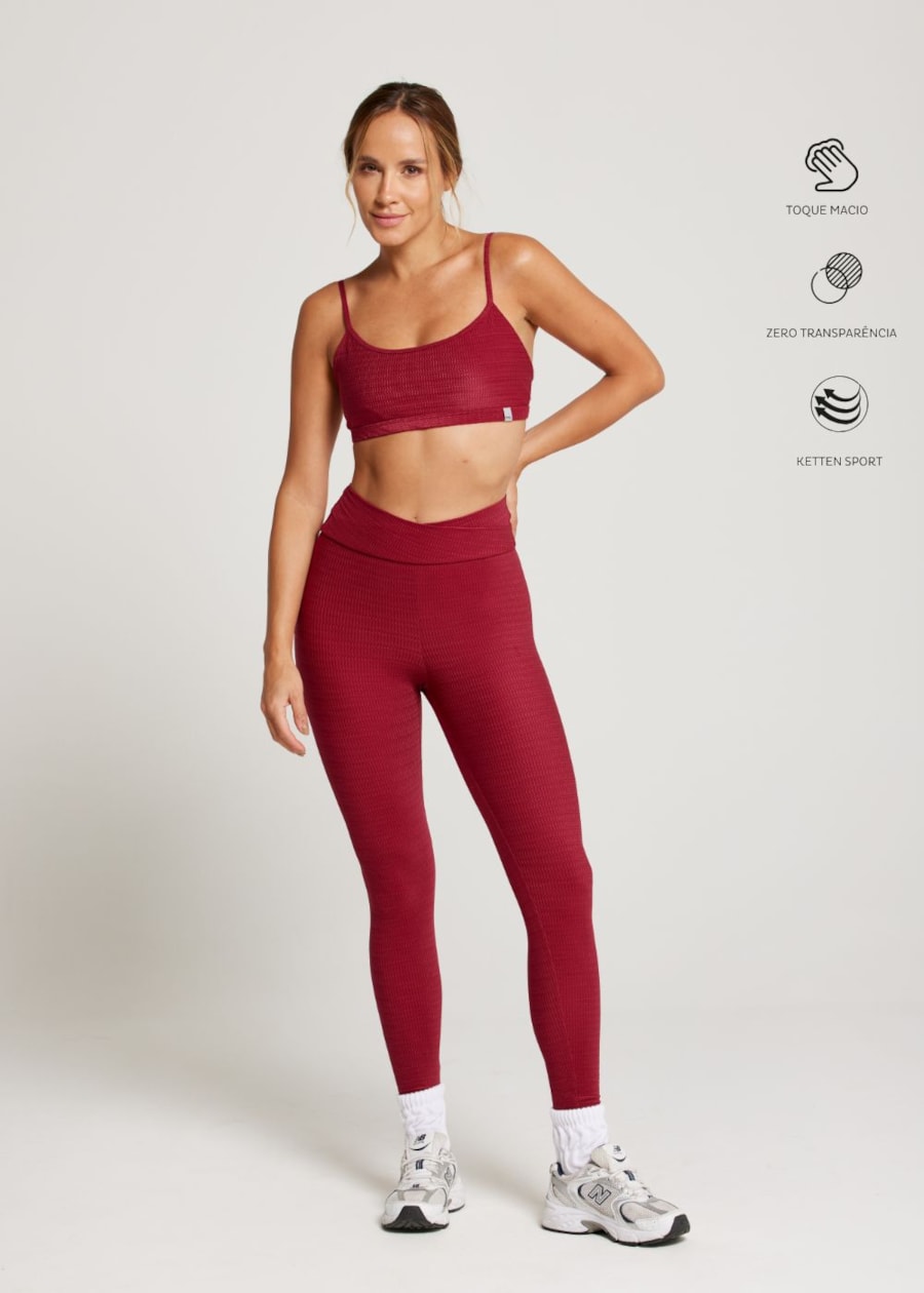 CALÇA LEGGING ALIVE TX VINHO