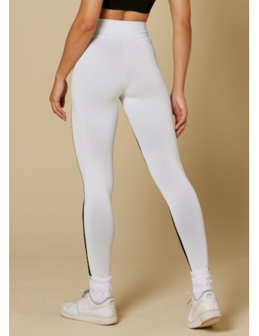 CALÇA LEGGING AMABLE BICOLOR BRANCO/PRETO
