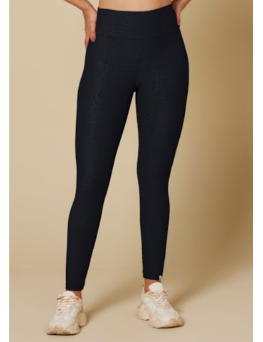 CALÇA LEGGING ANIMAL PRINT PRETO