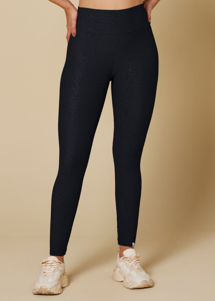 CALÇA LEGGING ANIMAL PRINT PRETO CALÇA LEGGING ANIMAL PRINT PRETO