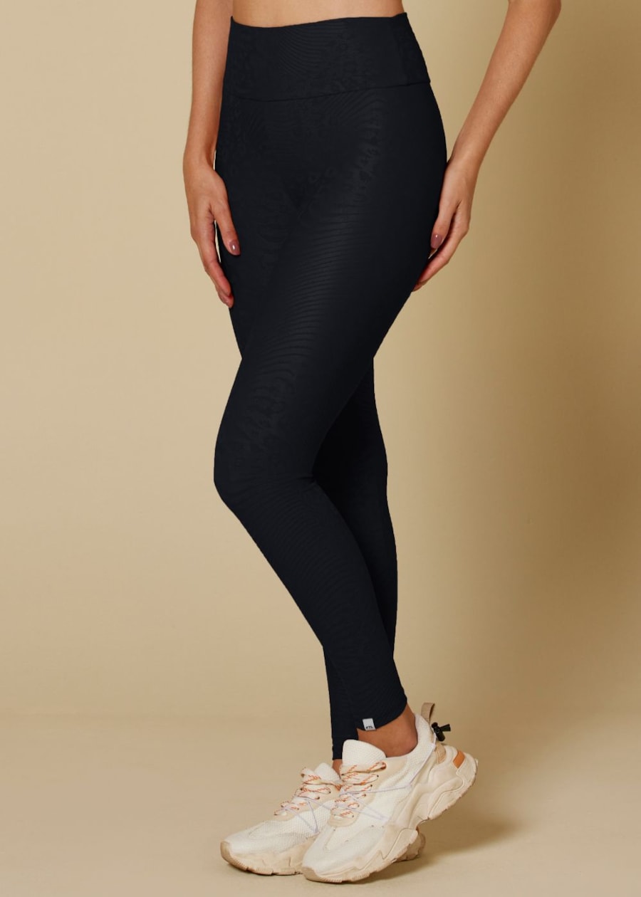 CALÇA LEGGING ANIMAL PRINT PRETO