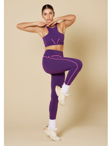 CALÇA LEGGING BESOS ROXO ORQUIDEA