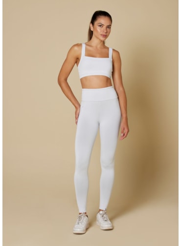 CALÇA LEGGING BLACKOUT COM BOLSO BRANCO