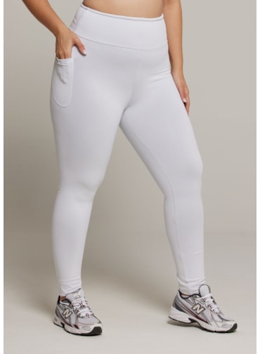 CALÇA LEGGING BLACKOUT COM BOLSO BRANCO CALÇA LEGGING BLACKOUT COM BOLSO BRANCO