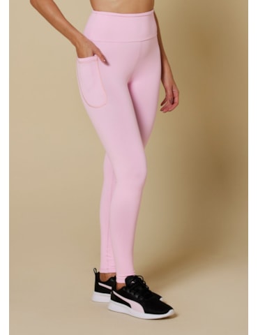 CALÇA LEGGING BLACKOUT COM BOLSO ROSA BEBÊ