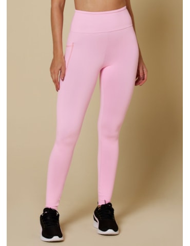 CALÇA LEGGING BLACKOUT COM BOLSO ROSA BEBÊ FITLI