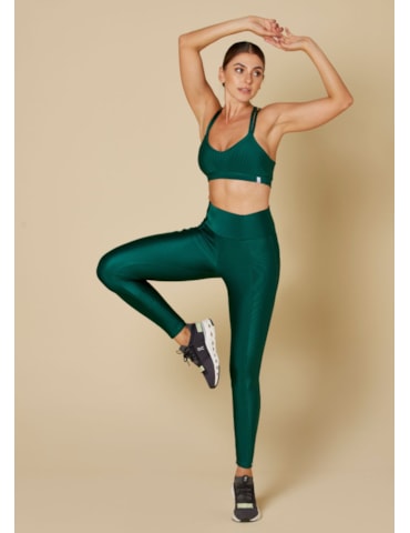 CALÇA LEGGING BOLSO LATERAL PERFECTO VERDE PETRÓLEO