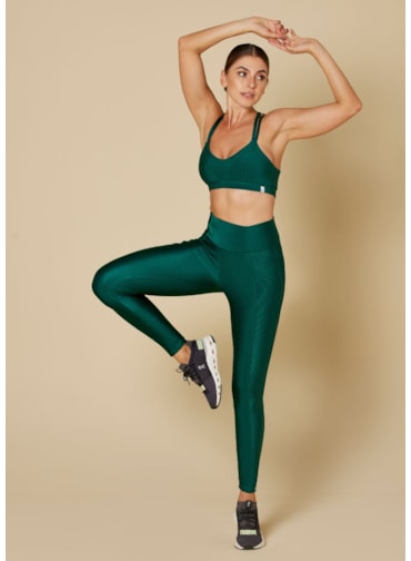 CALÇA LEGGING BOLSO LATERAL PERFECTO VERDE PETRÓLEO