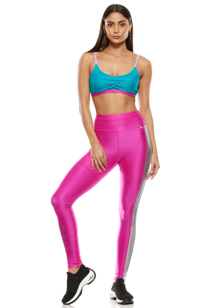 CALÇA LEGGING CALMA ROSA CHOQUE