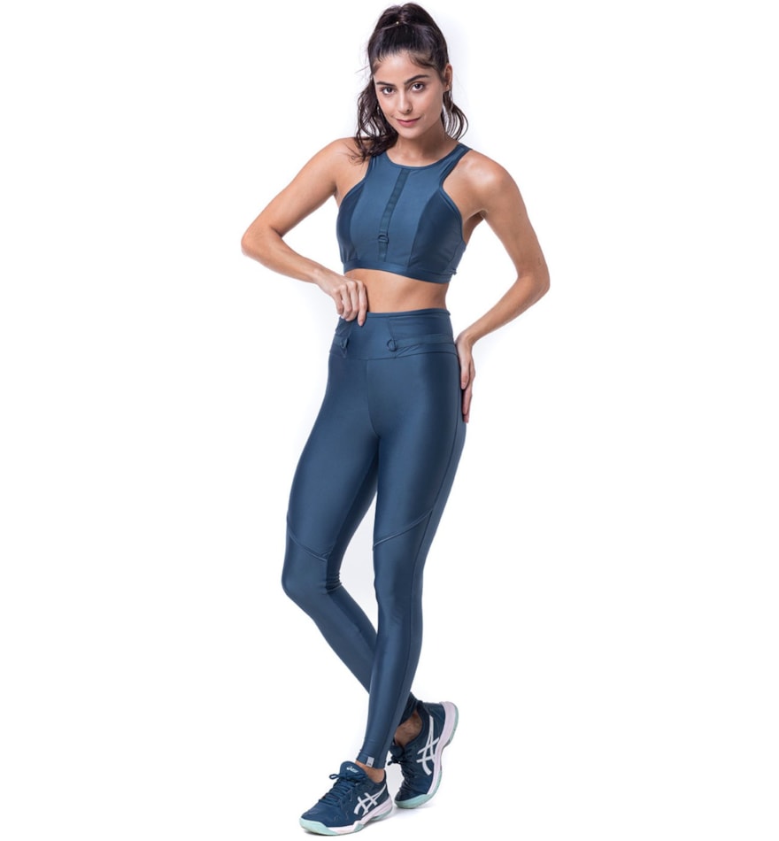 CALÇA LEGGING CAMP AZUL