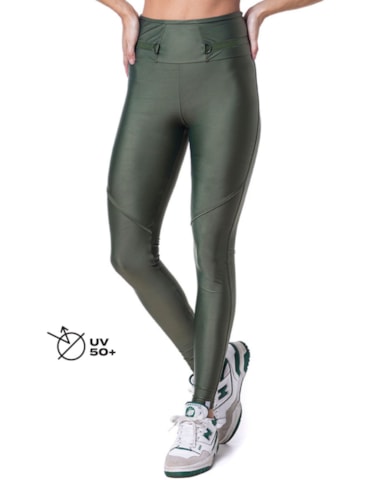 CALÇA LEGGING CAMP VERDE METÁLICA CALÇA LEGGING CAMP VERDE METÁLICA