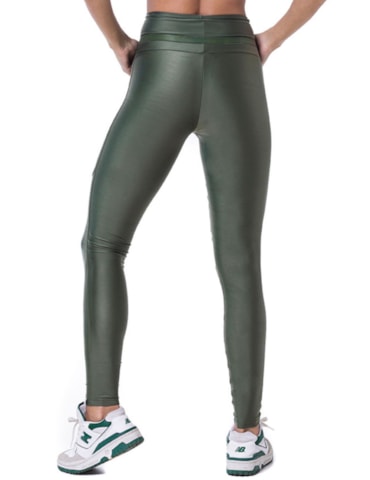 CALÇA LEGGING CAMP VERDE METÁLICA CALÇA LEGGING CAMP VERDE METÁLICA
