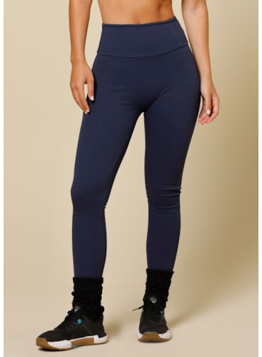 CALÇA LEGGING CANELADA MARÉ AZUL MARINHO