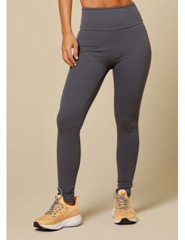 CALÇA LEGGING CANELADA MARÉ CINZA GRAFITE